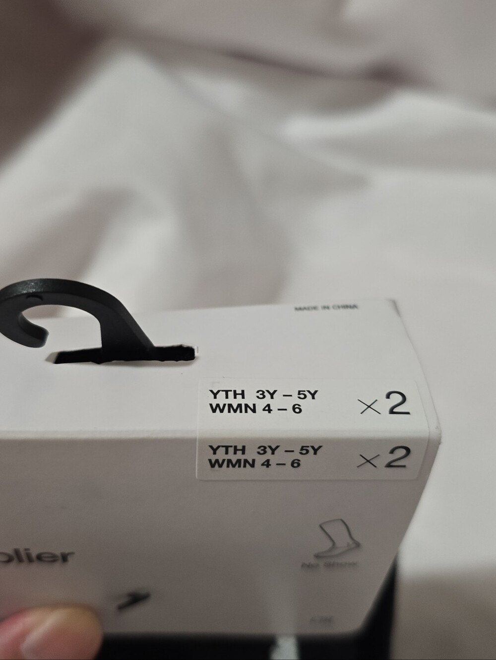 NWT Nike Multiplier Dri-fit No Show 2 Pair Socks Black Youth 3Y-5Y Wmn 4-6 Black - Picture 4 of 4